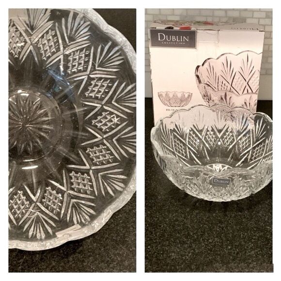 Godinger 8.5" Serving Bowl, Salad Bowl, Dublin Collection, Giftable Packaging - Picture 1 of 12